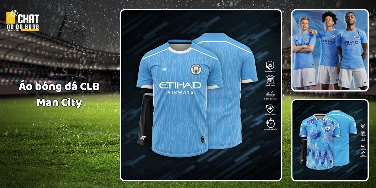 Top 5 áo bóng đá đẹp của các câu lạc bộ hot nhất 2025 7 Áo bóng đá CLB Man City