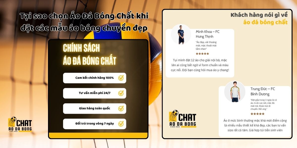 Gợi ý những mẫu áo bóng chuyền đẹp dành riêng cho bạn 7 Tại sao chọn Áo Đá Bóng Chất khi đặt các mẫu áo bóng chuyền đẹp